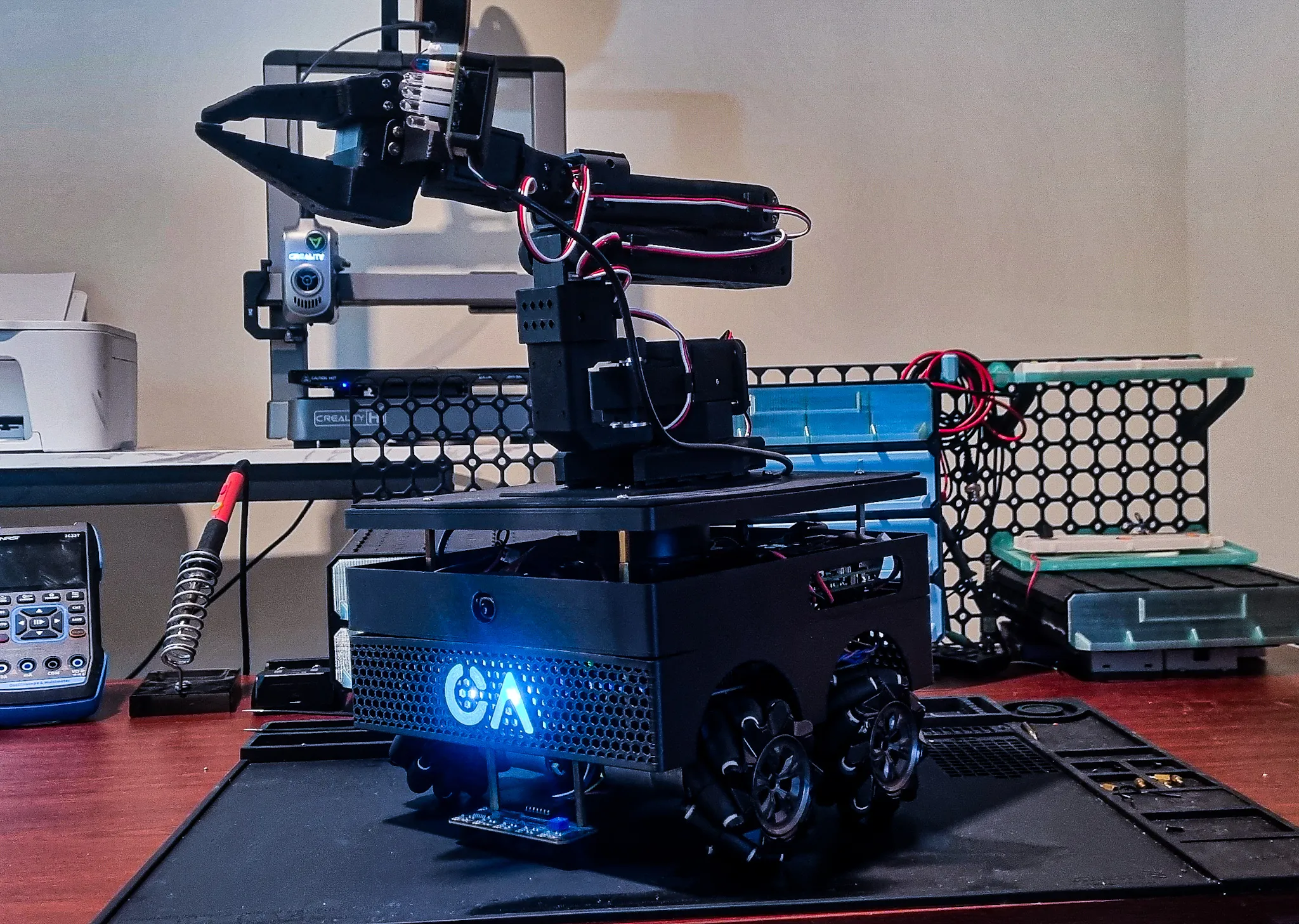 Genesis: a mobile manipulator, registers to VLA